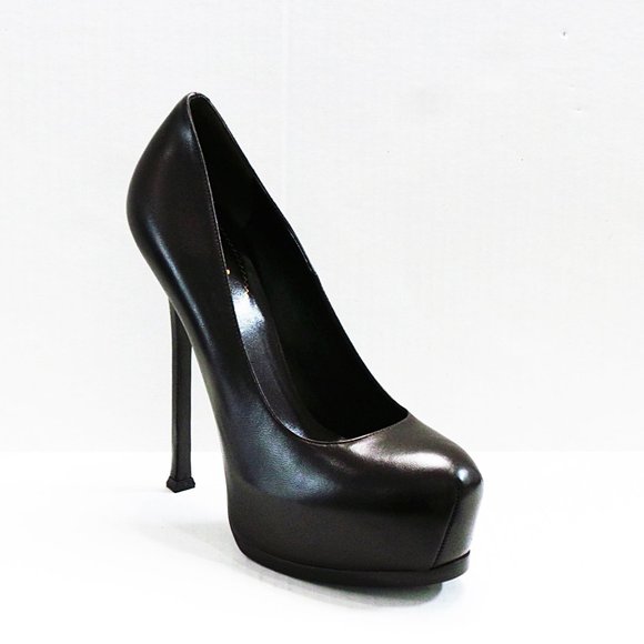 YSL YVES SAINT LAURENT Tribtoo Brown Heels Pumps